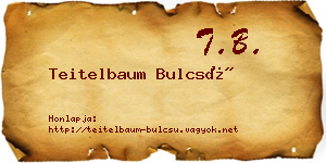 Teitelbaum Bulcsú névjegykártya